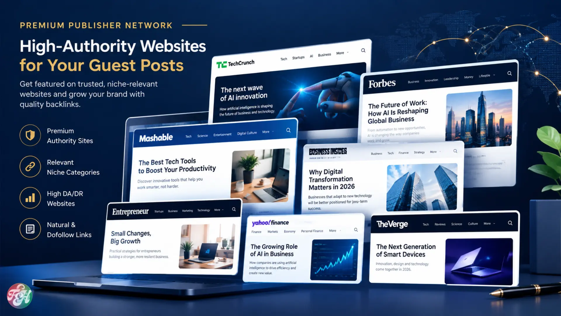 Premium publisher websites for guest posting by FeshToolz
